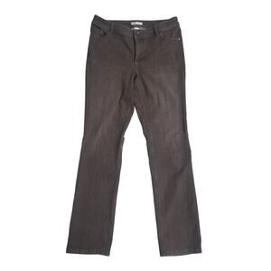 Christopher & Banks Brown Straight Leg Jeans w/ Bronze Jewels - Size 10